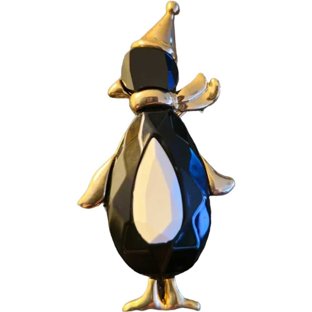 Black & White Penguin Pin - image 1