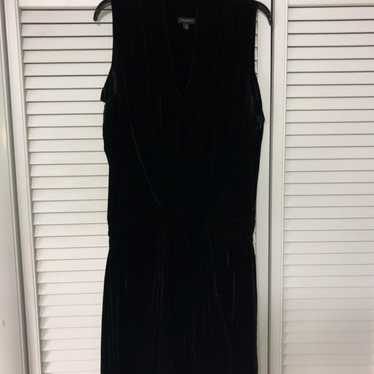 Talbots black dress size 12 velvet with - image 1