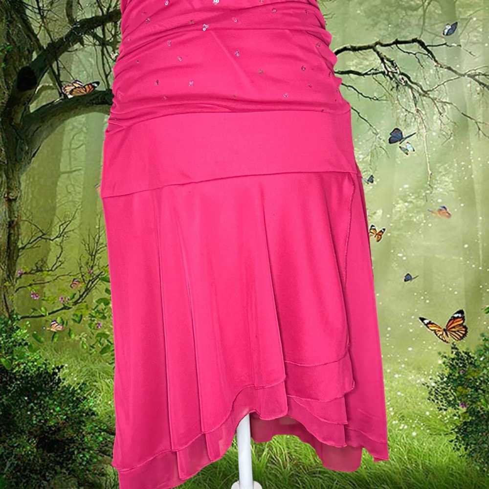 Y2k Halter Midi Rampage Fairy Hot Pink Dress - image 3