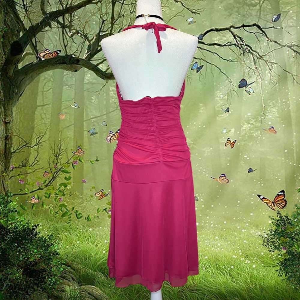 Y2k Halter Midi Rampage Fairy Hot Pink Dress - image 5