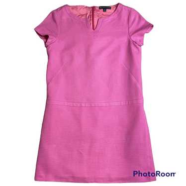 BROOKS BROTHERS Pink Short Sleeve Textured Pink Dr