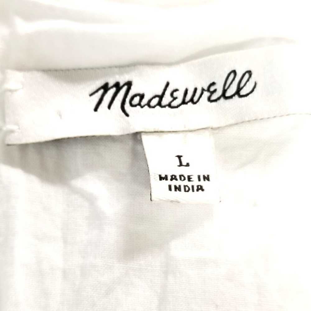 Madewell Women's Large White Cotton  Embroidered … - image 10