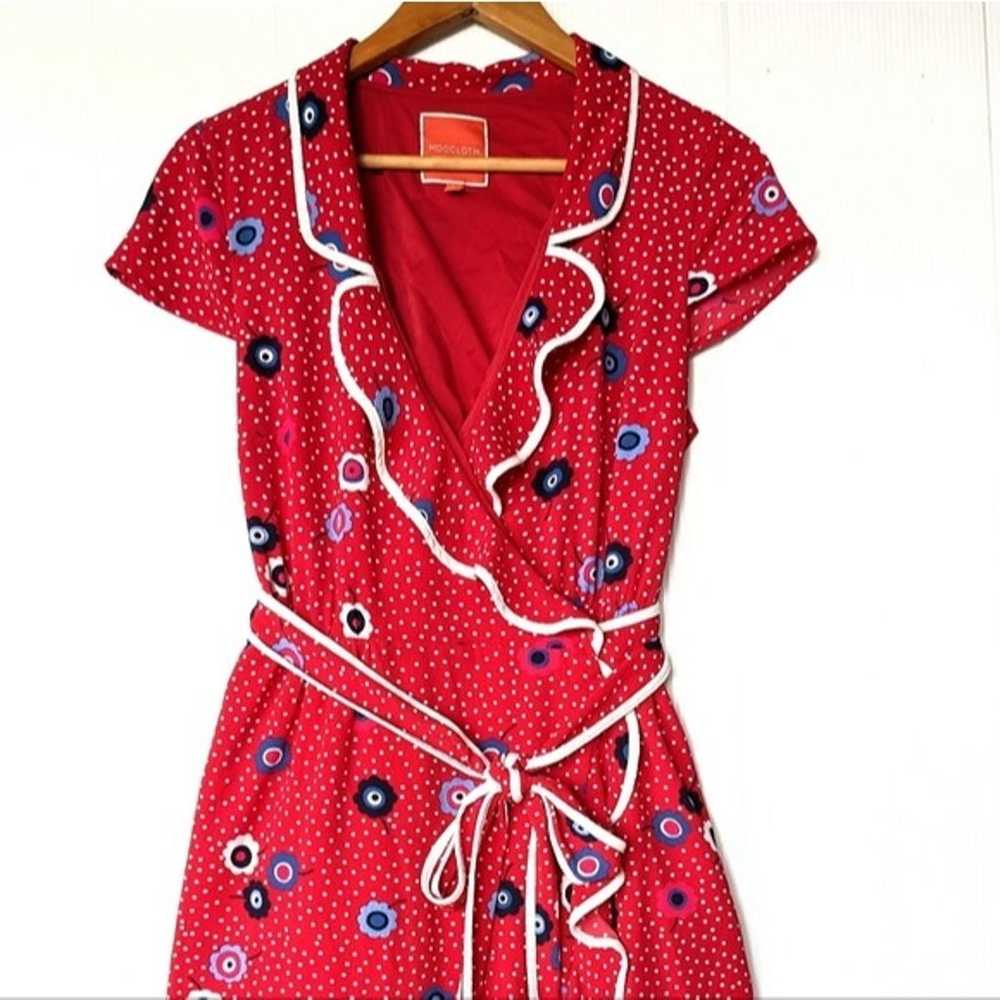 MODCLOTH Red Floral Dotted Daytime Dapper True Wr… - image 3