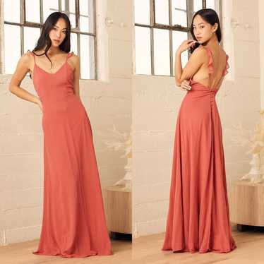 Lulus | Meteoric Rise Rusty Rose Maxi Dress - image 1