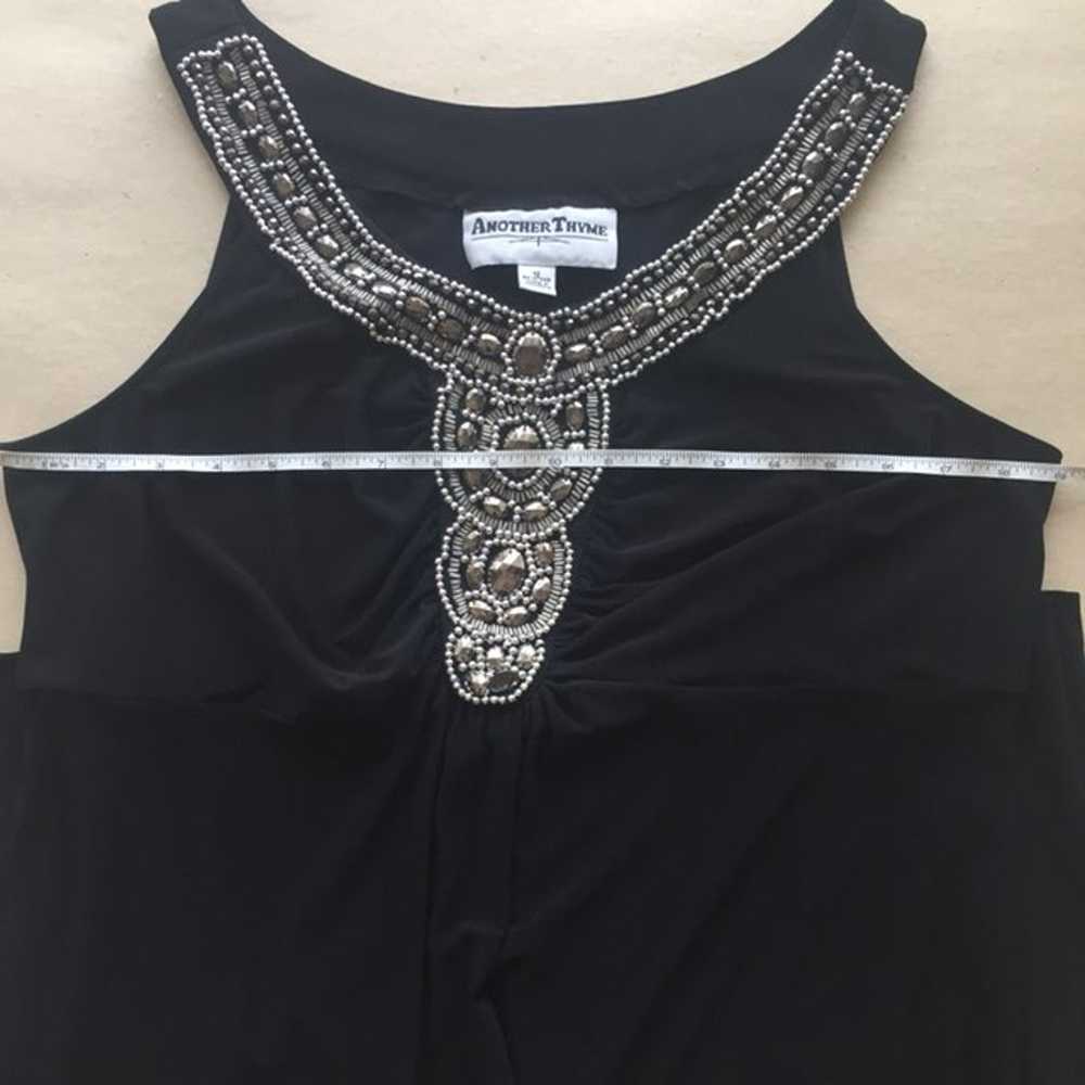 Black Beaded Dress Sz 12 - image 7