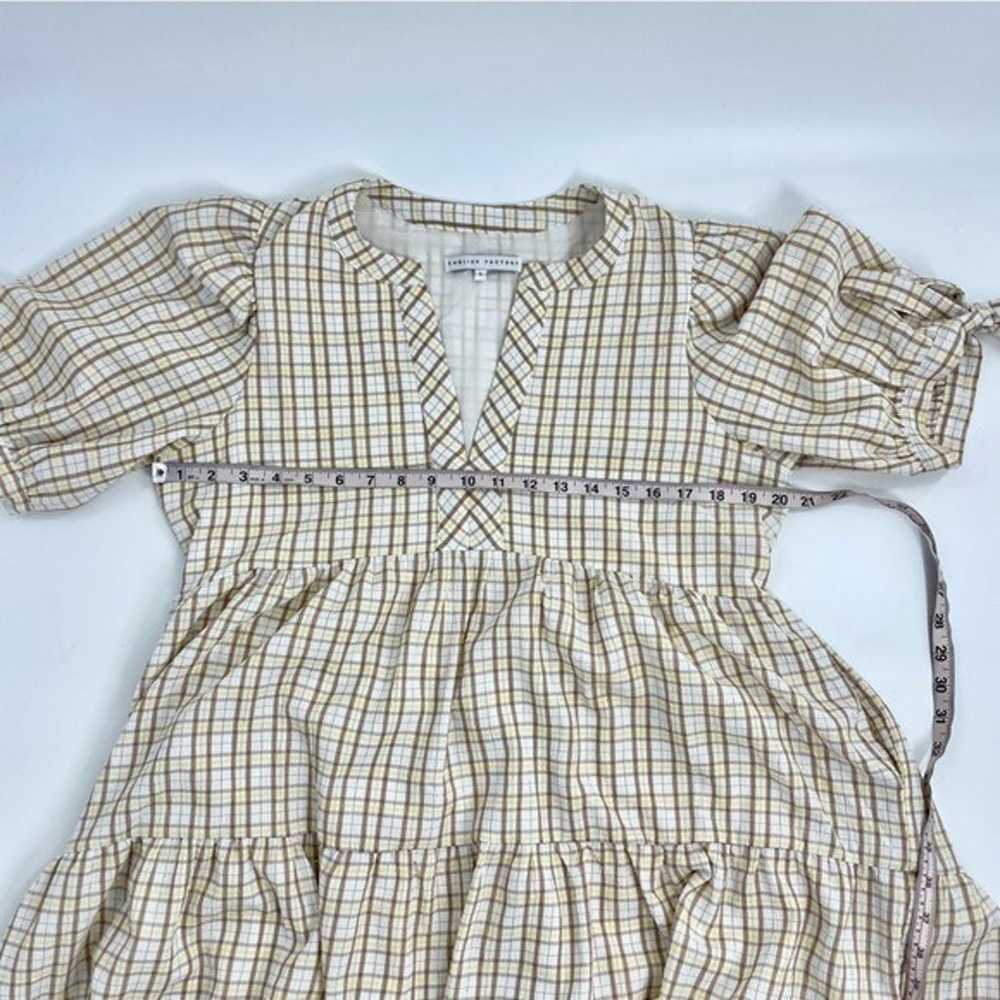 English Factory Gingham Plaid Tiered Dress with B… - image 12