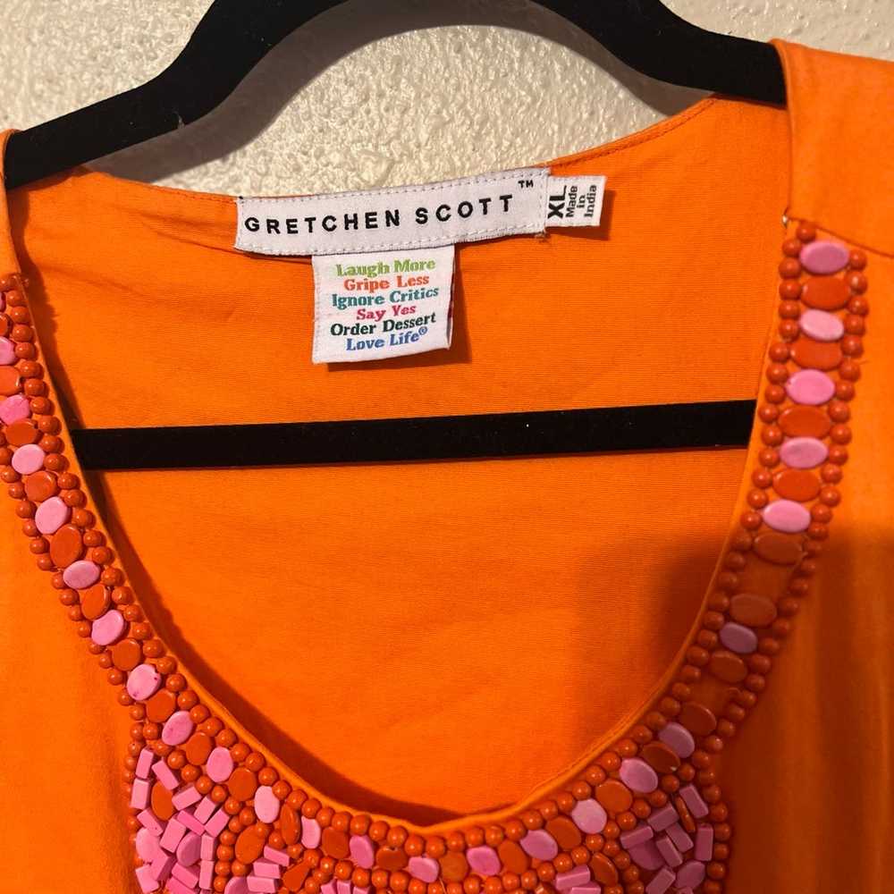 Gretchen Scott Orange Bodycon Mini Sleeveless dre… - image 3