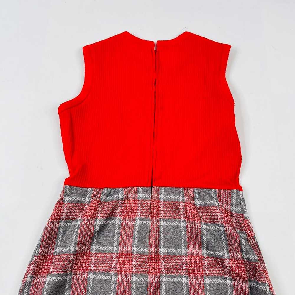 Vintage 60s Color Block Plaid Sheath Dress - image 6