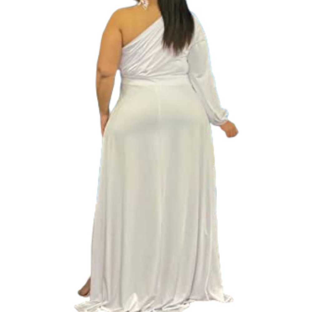 IyMoo Womens Sexy Plus Size One Shoulder Long Sle… - image 4
