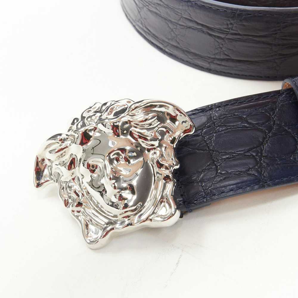 Versace new VERSACE $1200 La Medusa silver buckle… - image 6