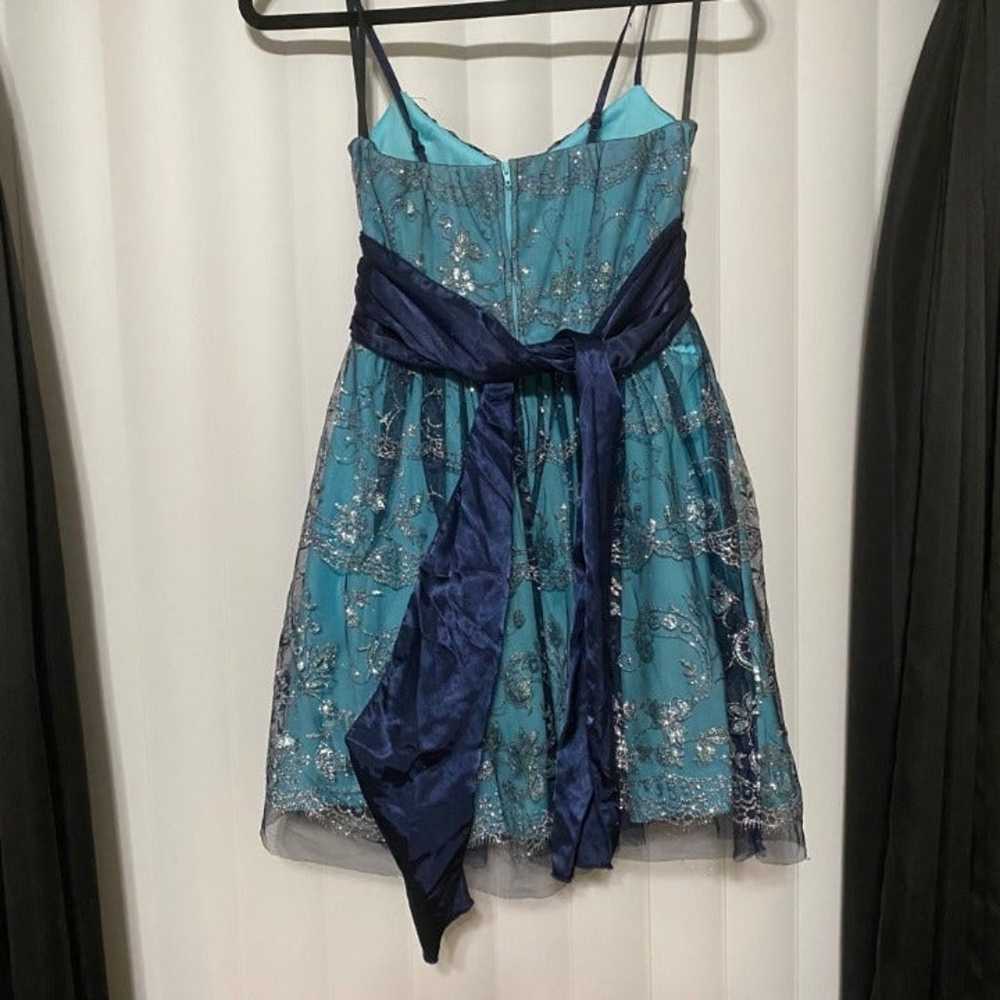 Beata Studios aqua colored dress with embellished… - image 5