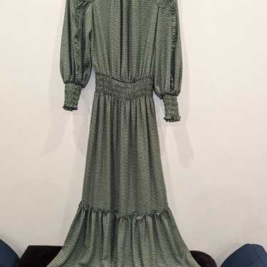 Saks fifth Ave- GORGEOUS vintage Green pattern an… - image 1