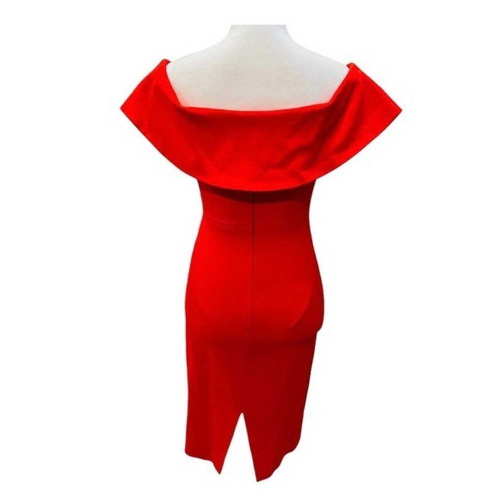 Aritzia Babaton Red Off the Shoulder Bodycon Dres… - image 2