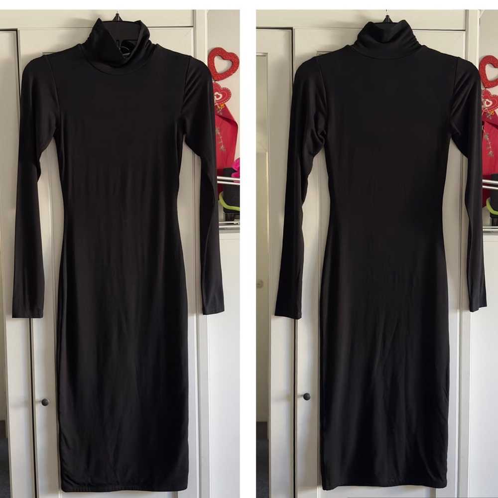 Good American Long Sleeve Bodycon Mock Neck Dress… - image 3