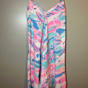 Lilly Pulitzer CLARA Dress 100% Silk Out A to Sea… - image 1