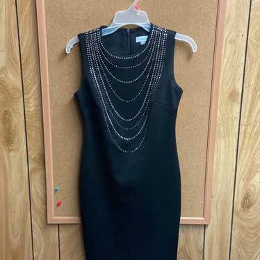 Calvin Klein rhinestone necklace dress