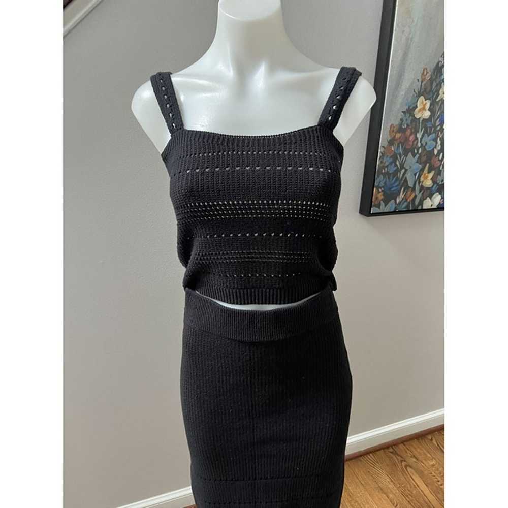 RAILS Black Crochet Knit Samira Tank Top + Heidi … - image 10