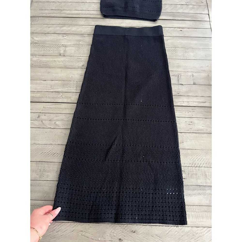 RAILS Black Crochet Knit Samira Tank Top + Heidi … - image 7