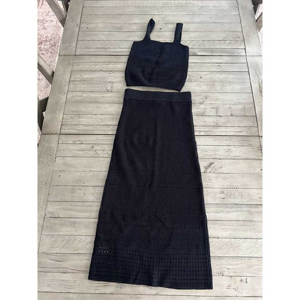 RAILS Black Crochet Knit Samira Tank Top + Heidi … - image 8