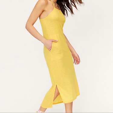 Free People Beach Heathered Yellow Orchid Ribbed … - image 1
