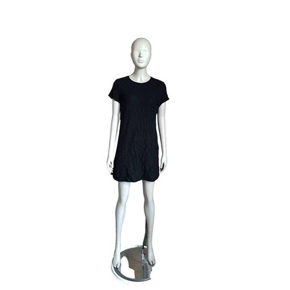 Madewell x Sezane Black Lace Short Sleeve Dress - image 1