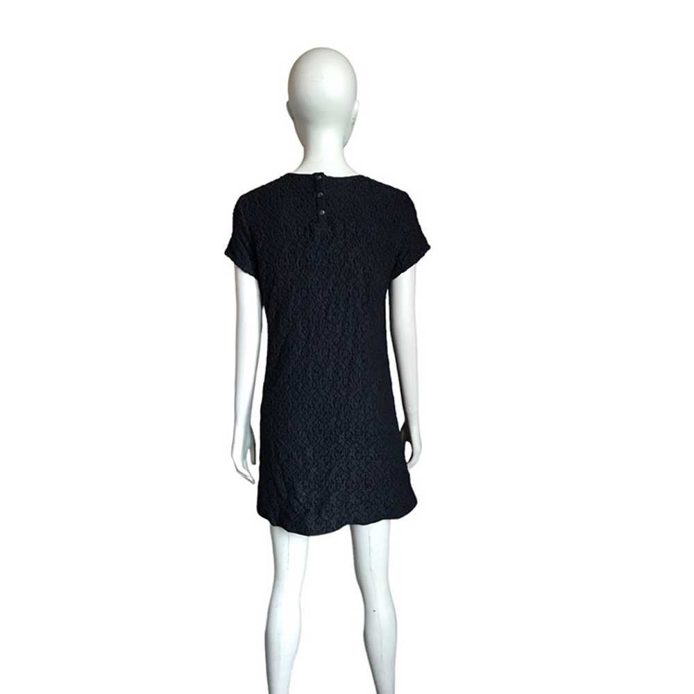 Madewell x Sezane Black Lace Short Sleeve Dress - image 4
