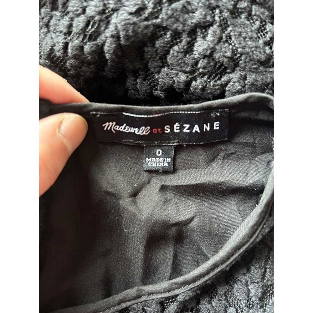 Madewell x Sezane Black Lace Short Sleeve Dress - image 5