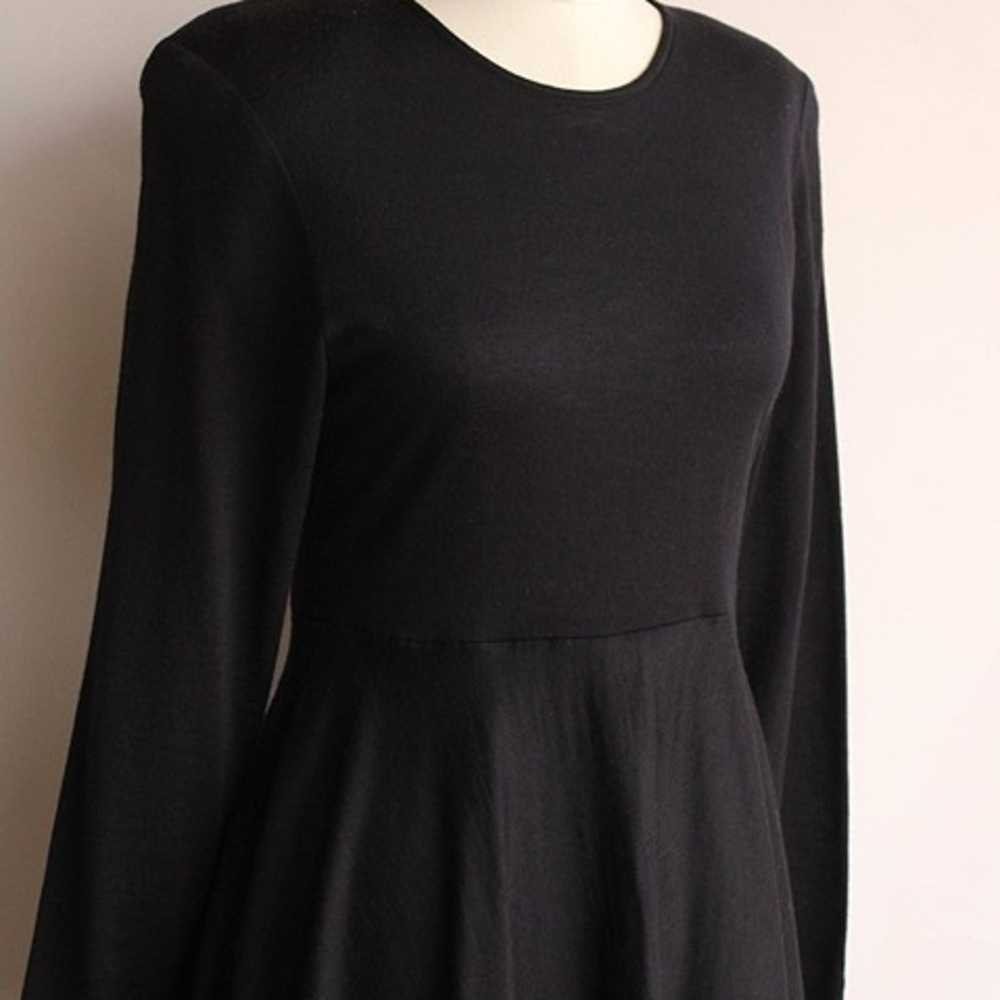Vintage 1980s Dress, Axiom Black Wool Blend Fit a… - image 4