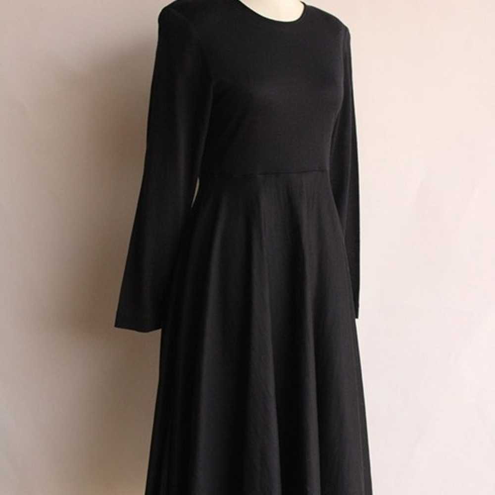 Vintage 1980s Dress, Axiom Black Wool Blend Fit a… - image 5