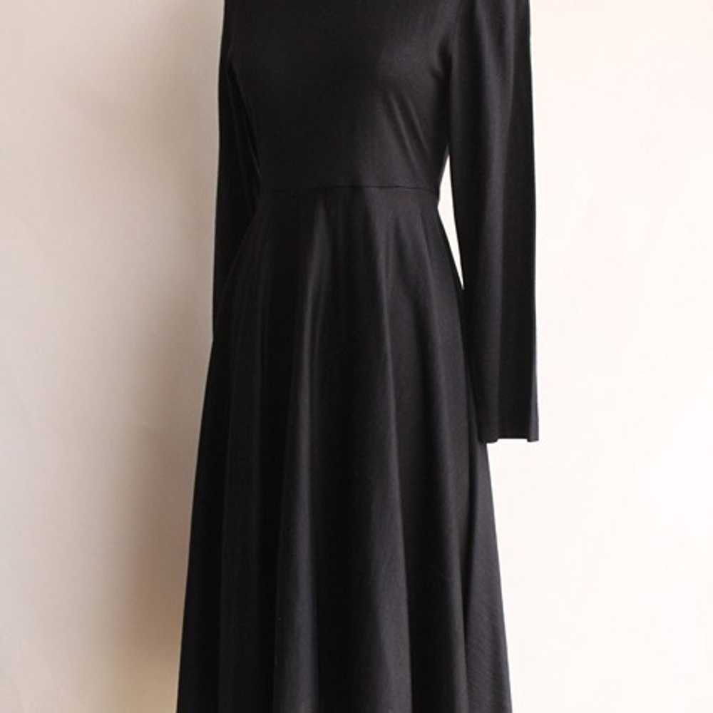 Vintage 1980s Dress, Axiom Black Wool Blend Fit a… - image 6