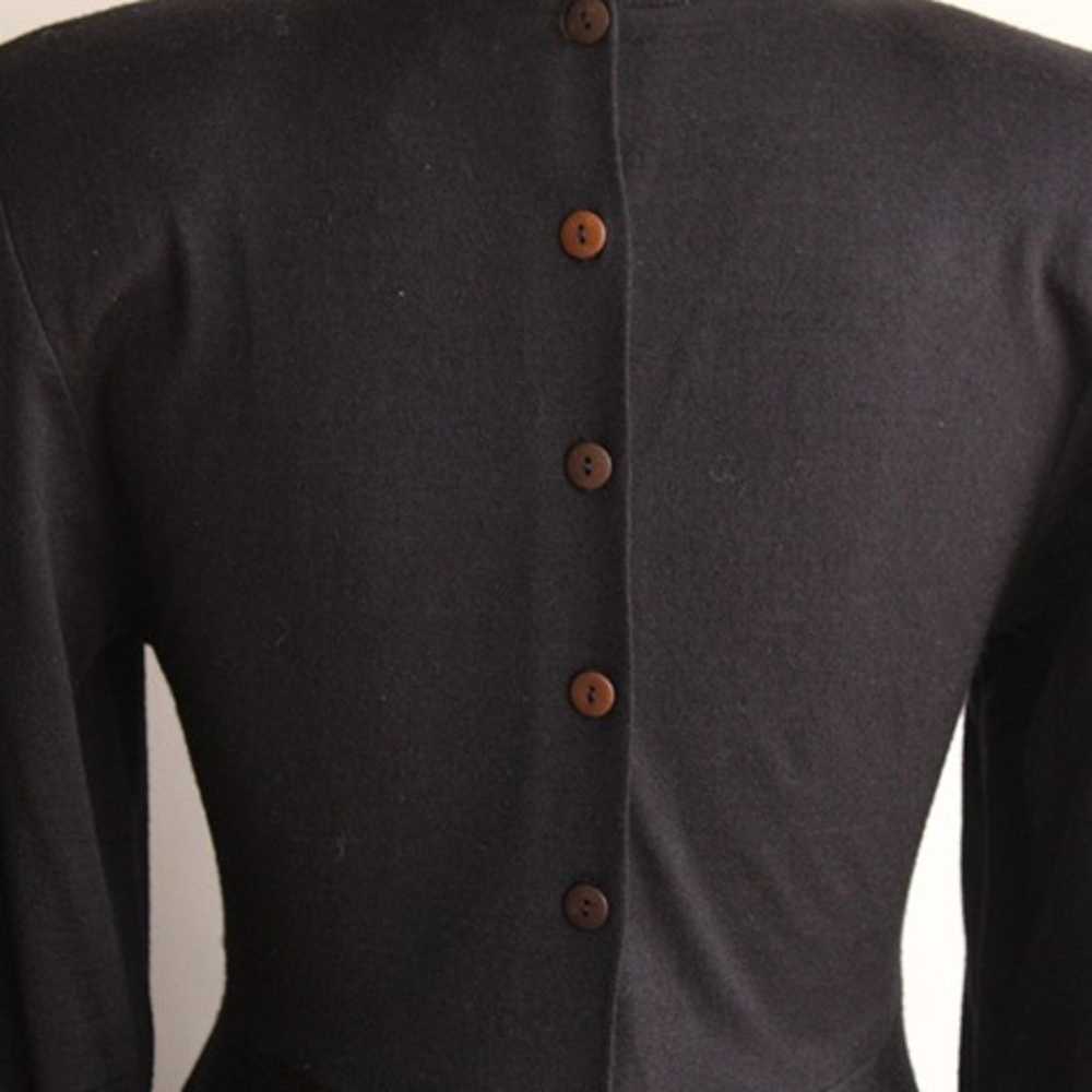 Vintage 1980s Dress, Axiom Black Wool Blend Fit a… - image 8