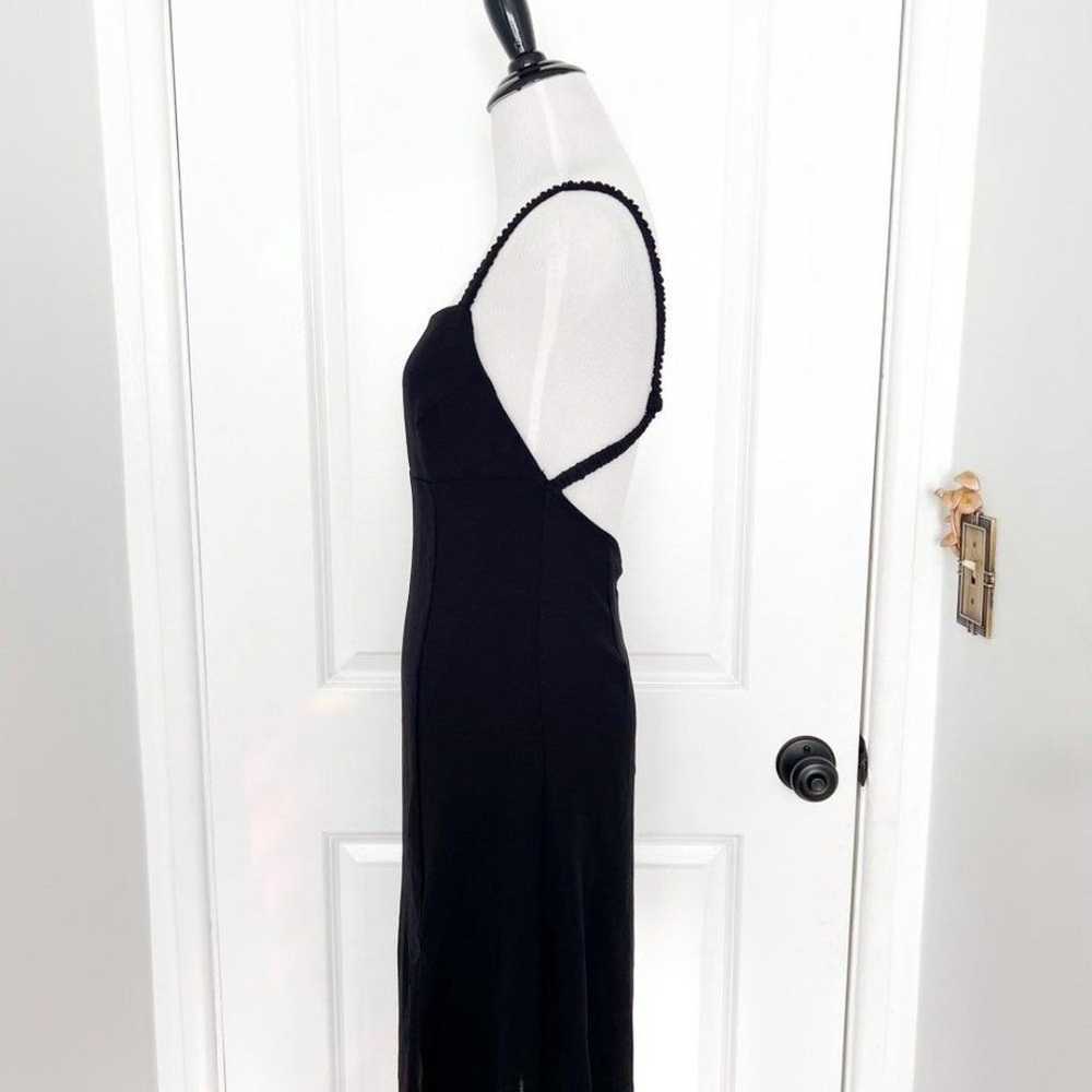 Free People Black Open Back Midi Dress With Slit - image 6