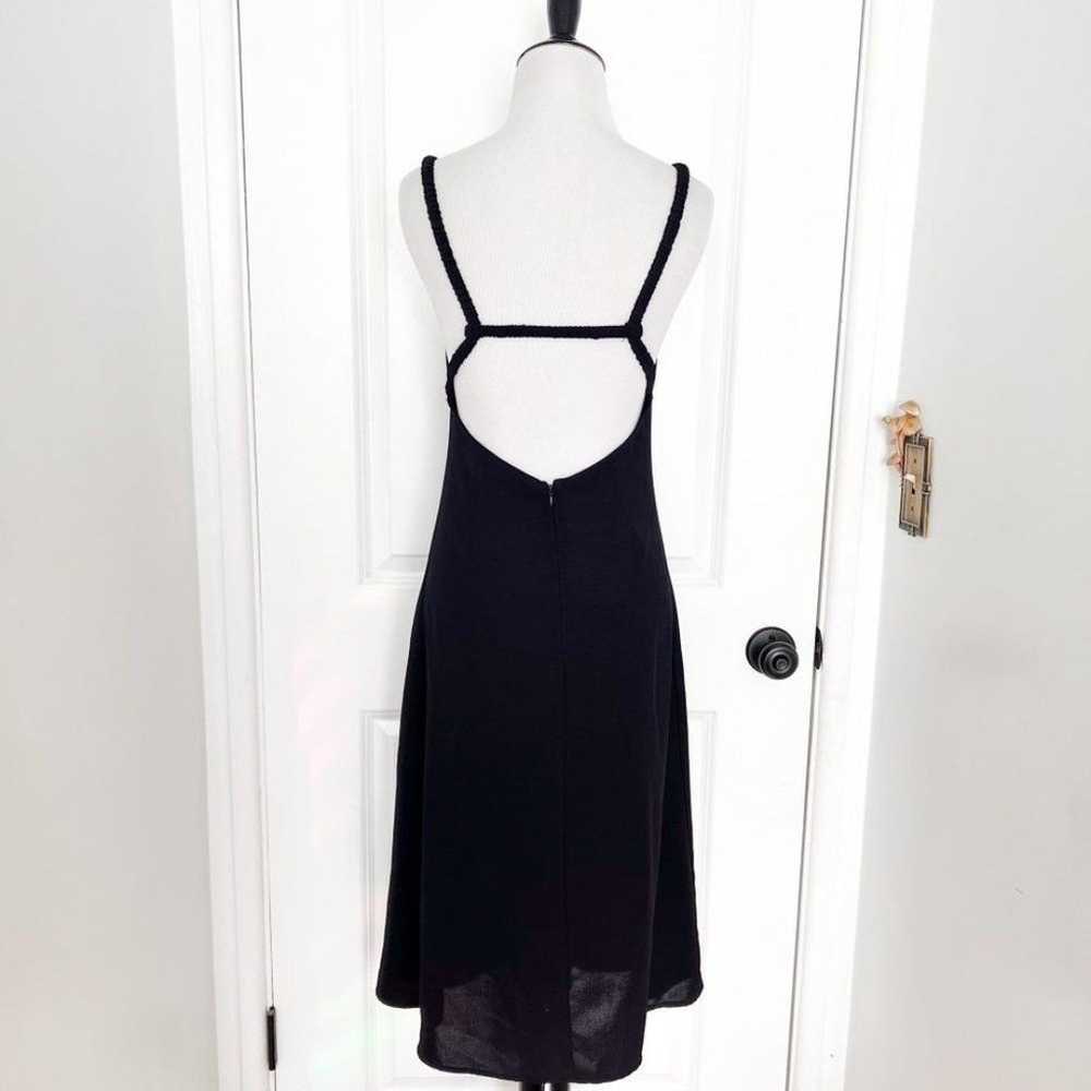 Free People Black Open Back Midi Dress With Slit - image 7