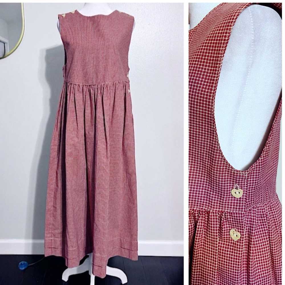 Heart’s & Homespun Vintage Plaid Midi Dress - image 1
