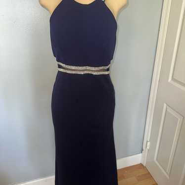 Navy blue fitted dress