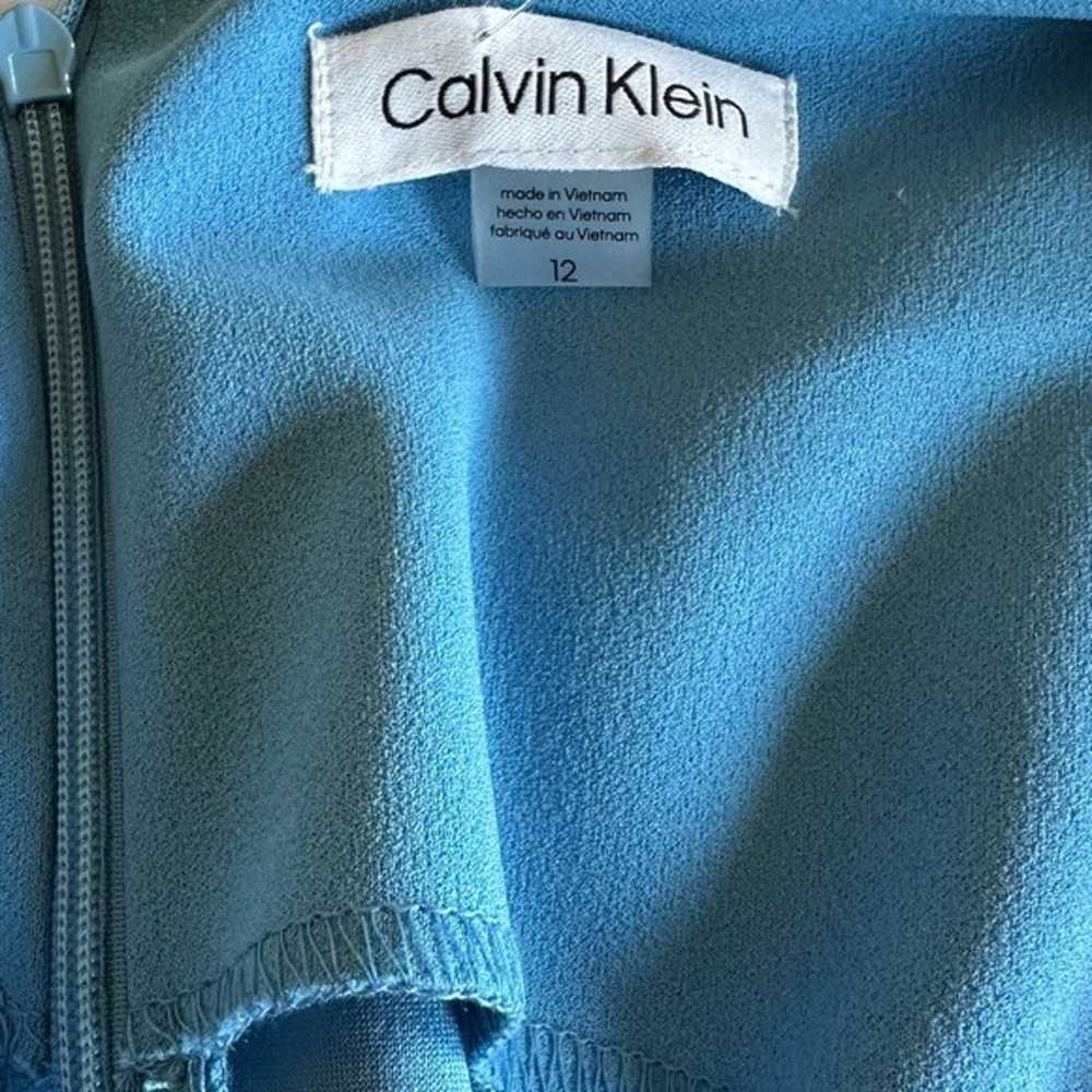 NWOT Calvin Klein  Boat Neck Cascade Side Ruffle … - image 7