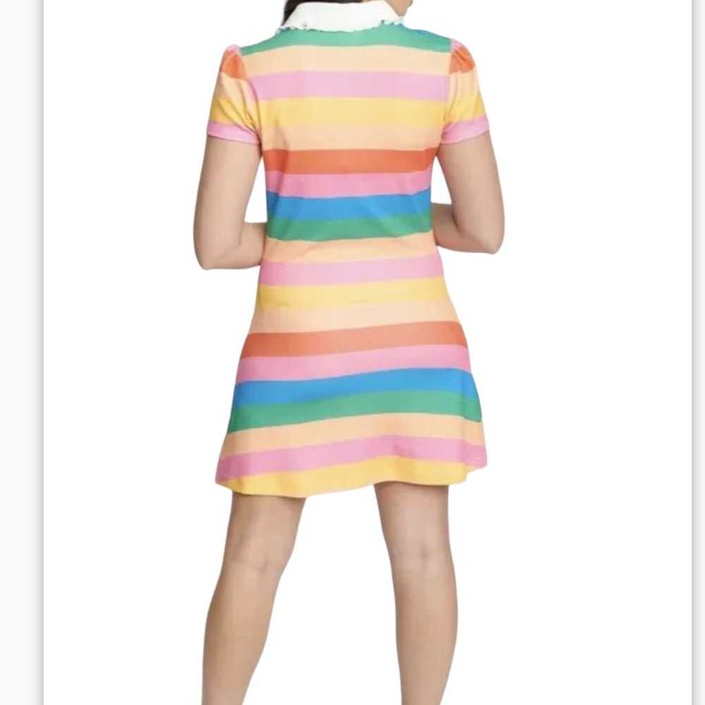 Unique Vintage Rainbow Pride Stripes Mini Dress - image 4