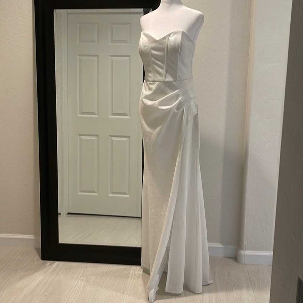 Social Couture white strapless dress - image 1
