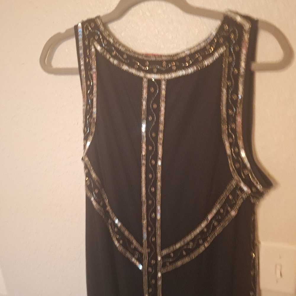 Fancy Dress- Black and Silver- Gatsby Lady size 14 - image 3