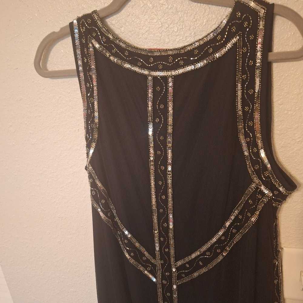 Fancy Dress- Black and Silver- Gatsby Lady size 14 - image 4