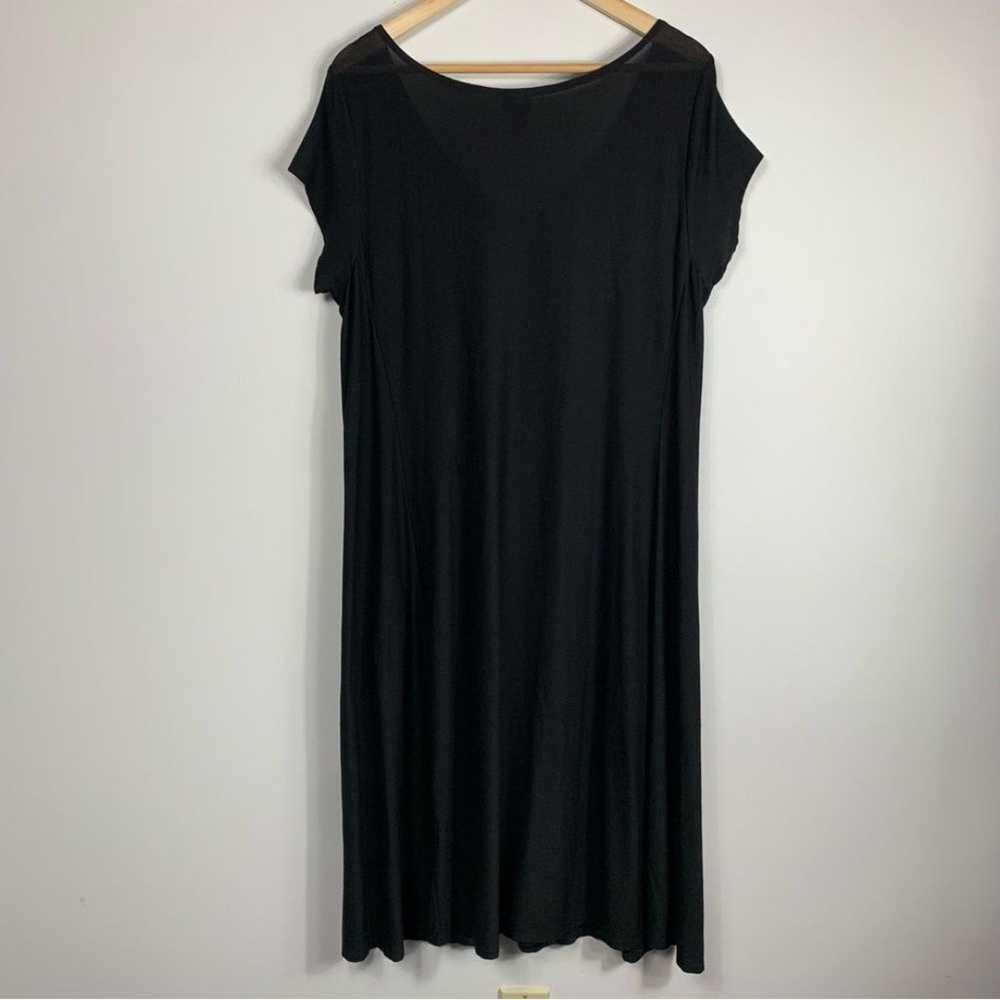 Eileen Fisher Black Button Front Maxi Dress - image 6