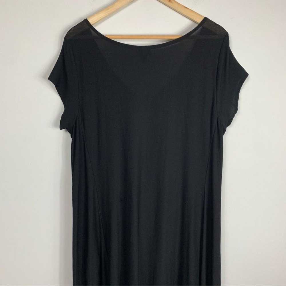 Eileen Fisher Black Button Front Maxi Dress - image 7