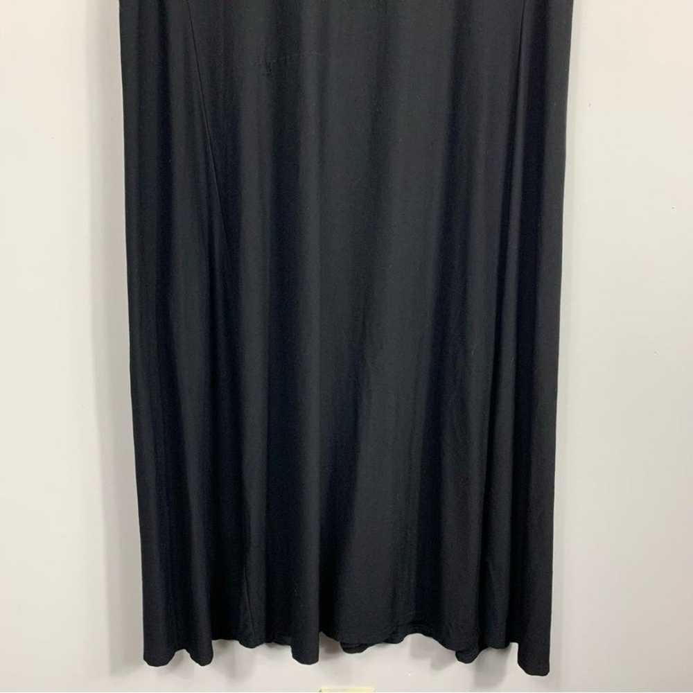 Eileen Fisher Black Button Front Maxi Dress - image 8