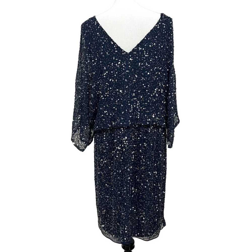Pisarro Nights Silk Beaded Sequin Evening Dress N… - image 7
