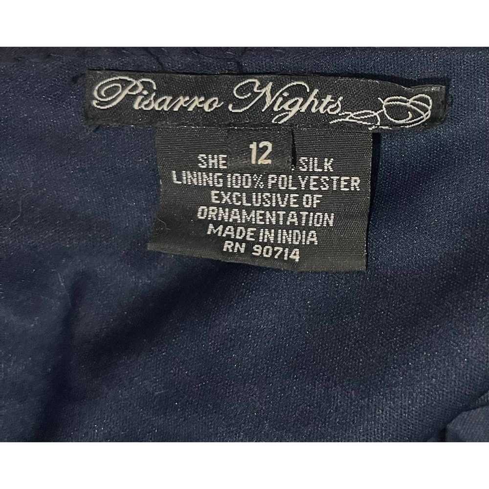 Pisarro Nights Silk Beaded Sequin Evening Dress N… - image 9