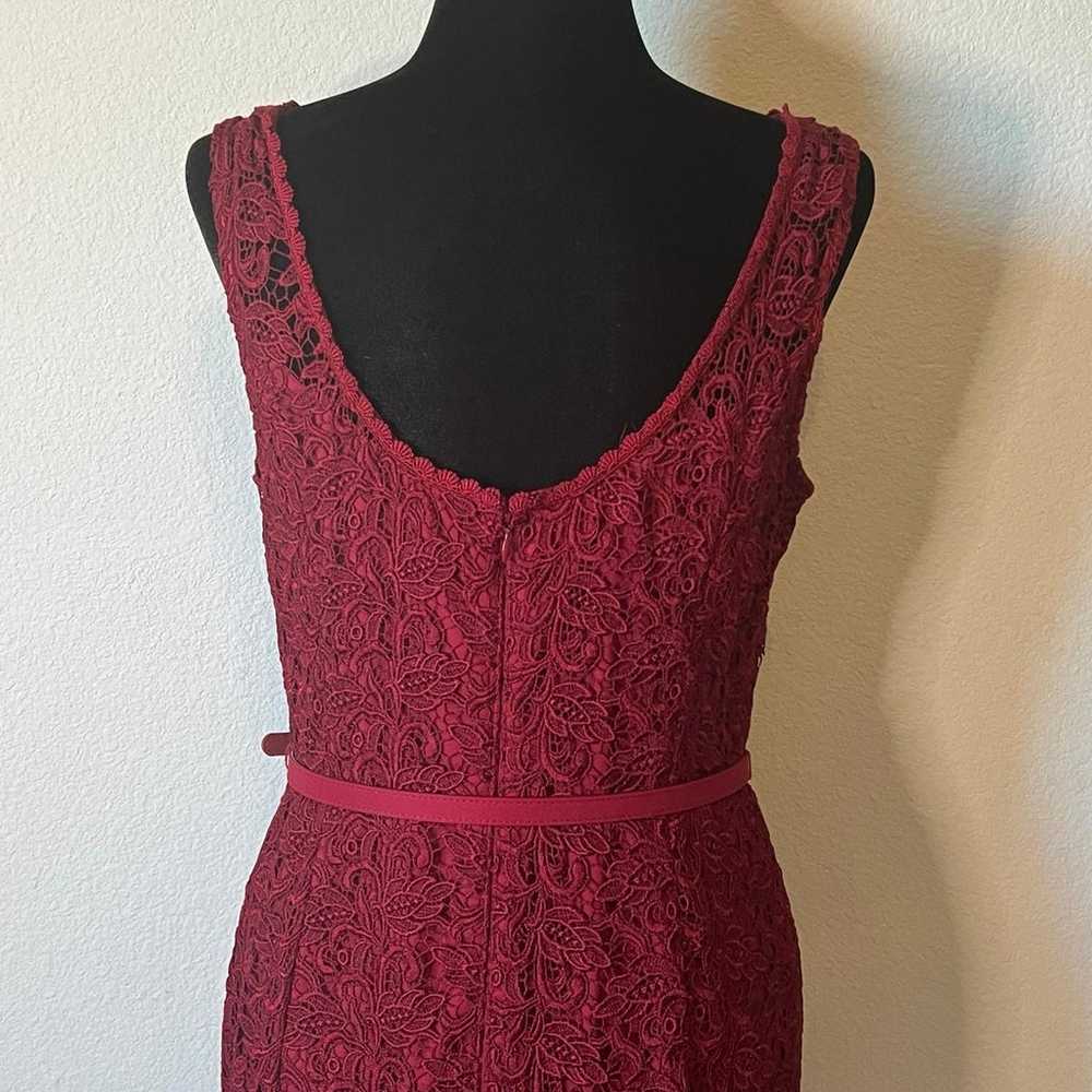 WHBM Red Sleeveless Lace  Dress - image 4