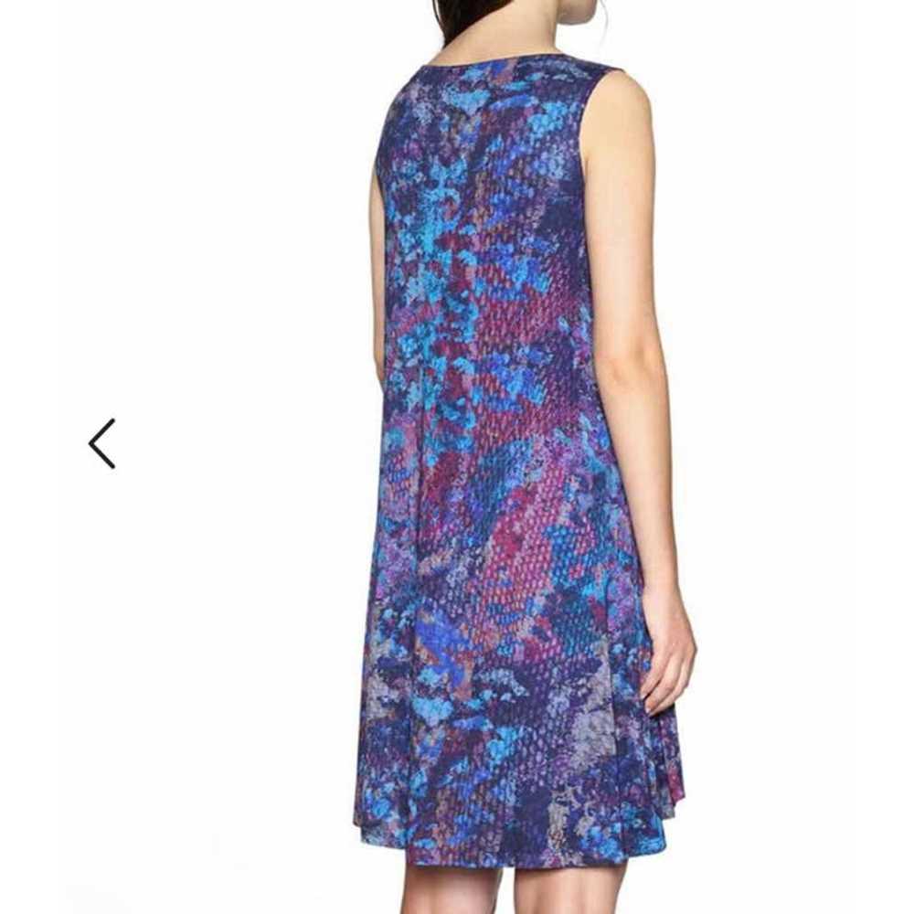 Desigual dress eric size large purple blue tank s… - image 2