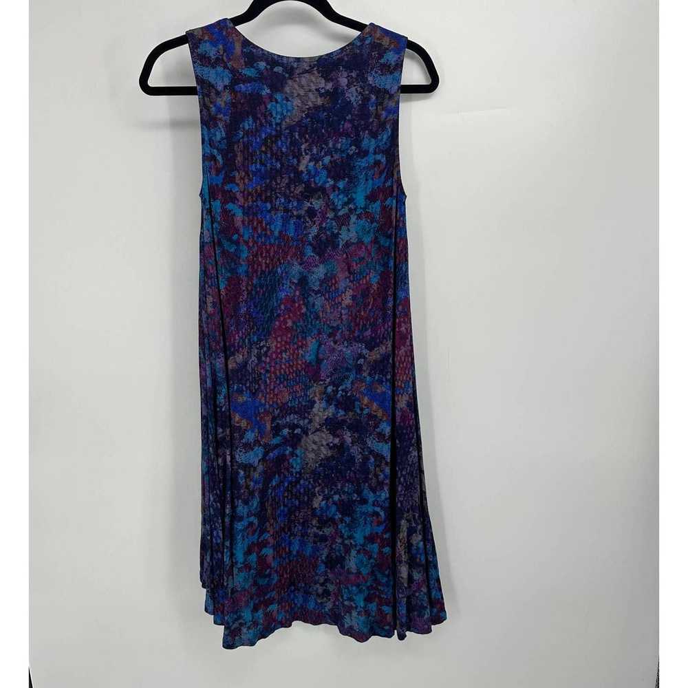 Desigual dress eric size large purple blue tank s… - image 4