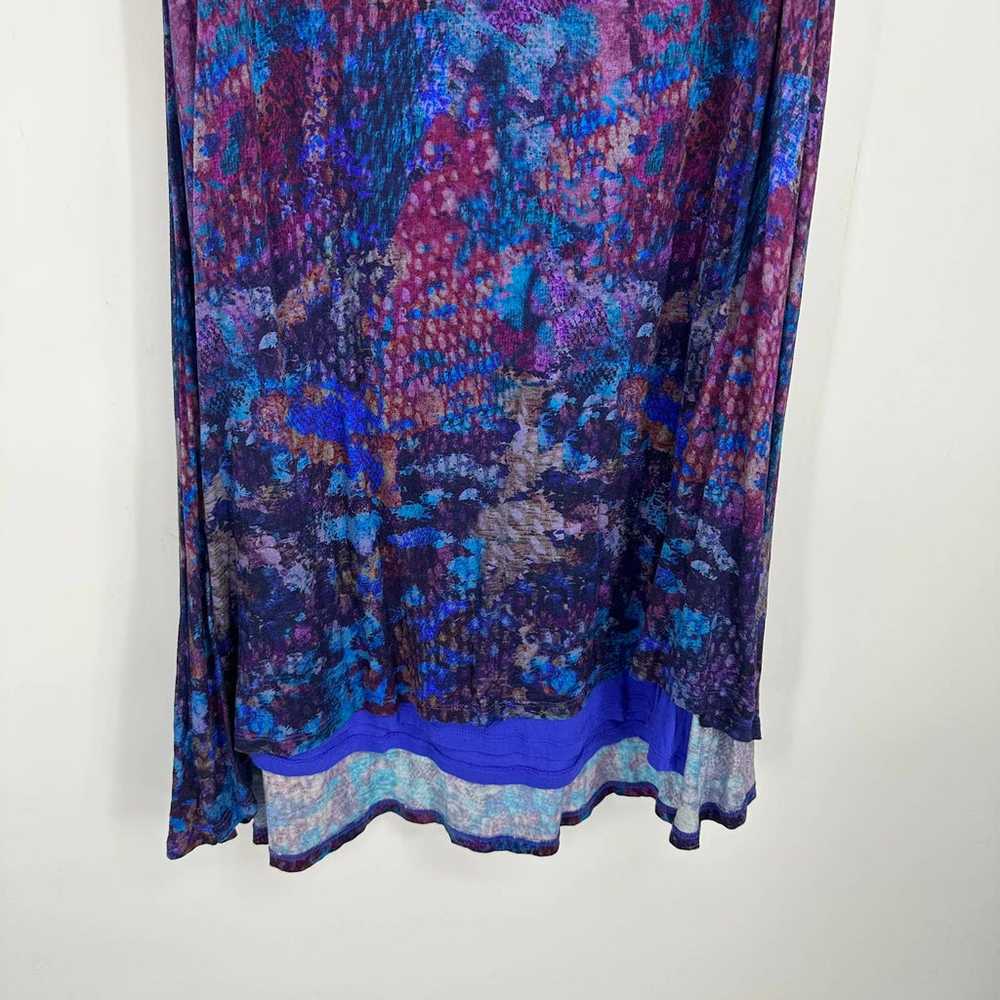 Desigual dress eric size large purple blue tank s… - image 6
