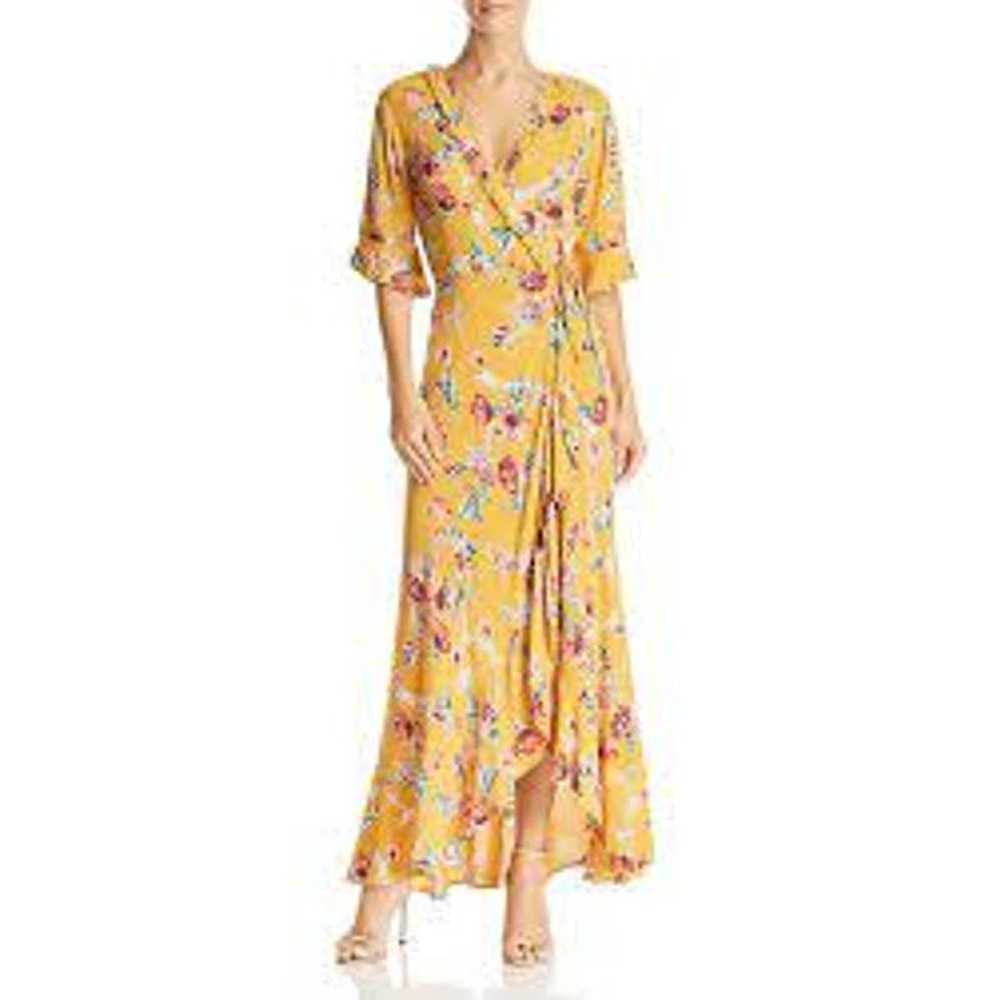 Band of Gypsies Golden Floral Print Wrap Maxi Dre… - image 5